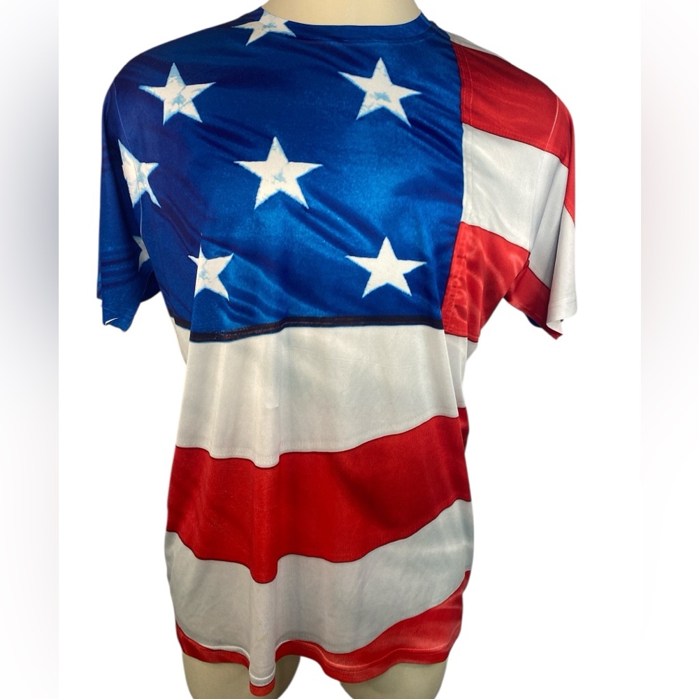 Unbranded Short Sleeve American Flag T-Shirt Men’s 2XL